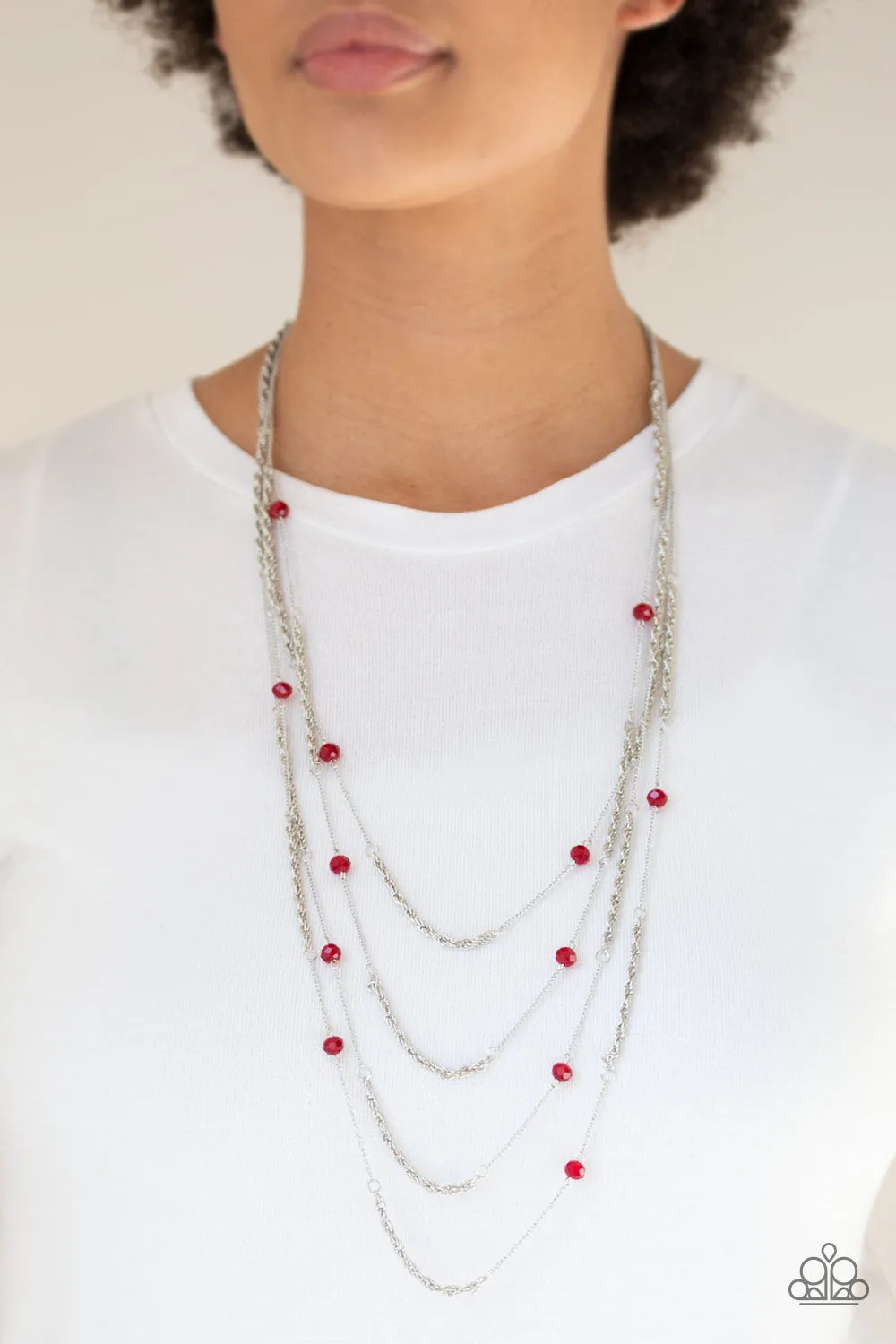 Open For Opulence - Red Necklace