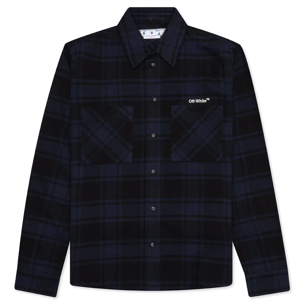 Outline Arr Flannel Shirt - Blue/White