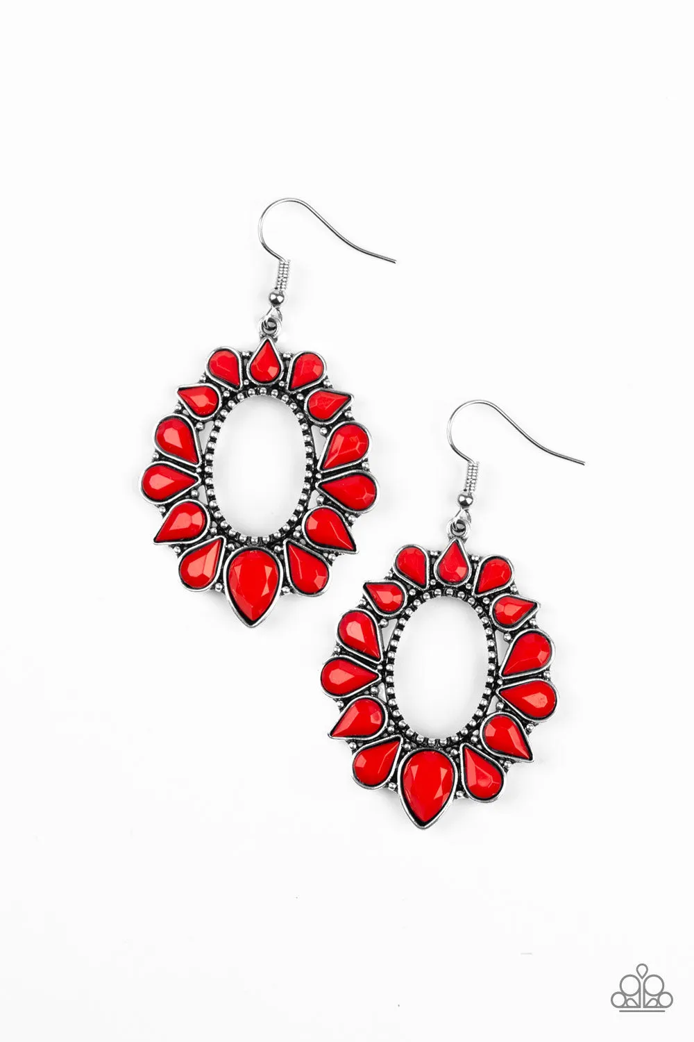 Paparazzi Earring ~ Fashionista Flavor - Red Earring