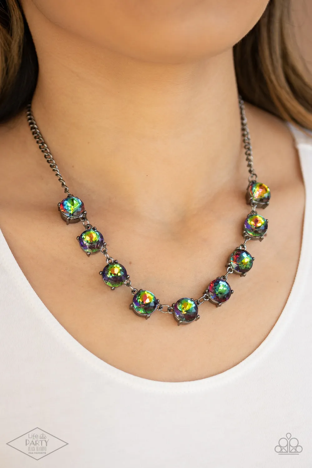 Paparazzi Iridescent Icing - Multi Oil Spill Necklace