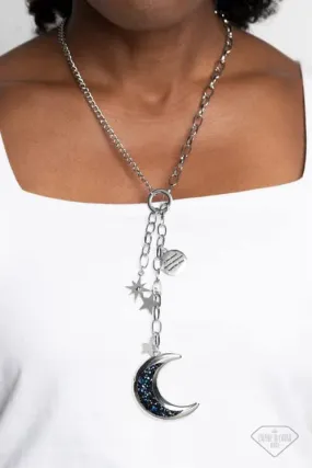 Paparazzi Once In A Blue Moon! Blue Necklace & Earring Set