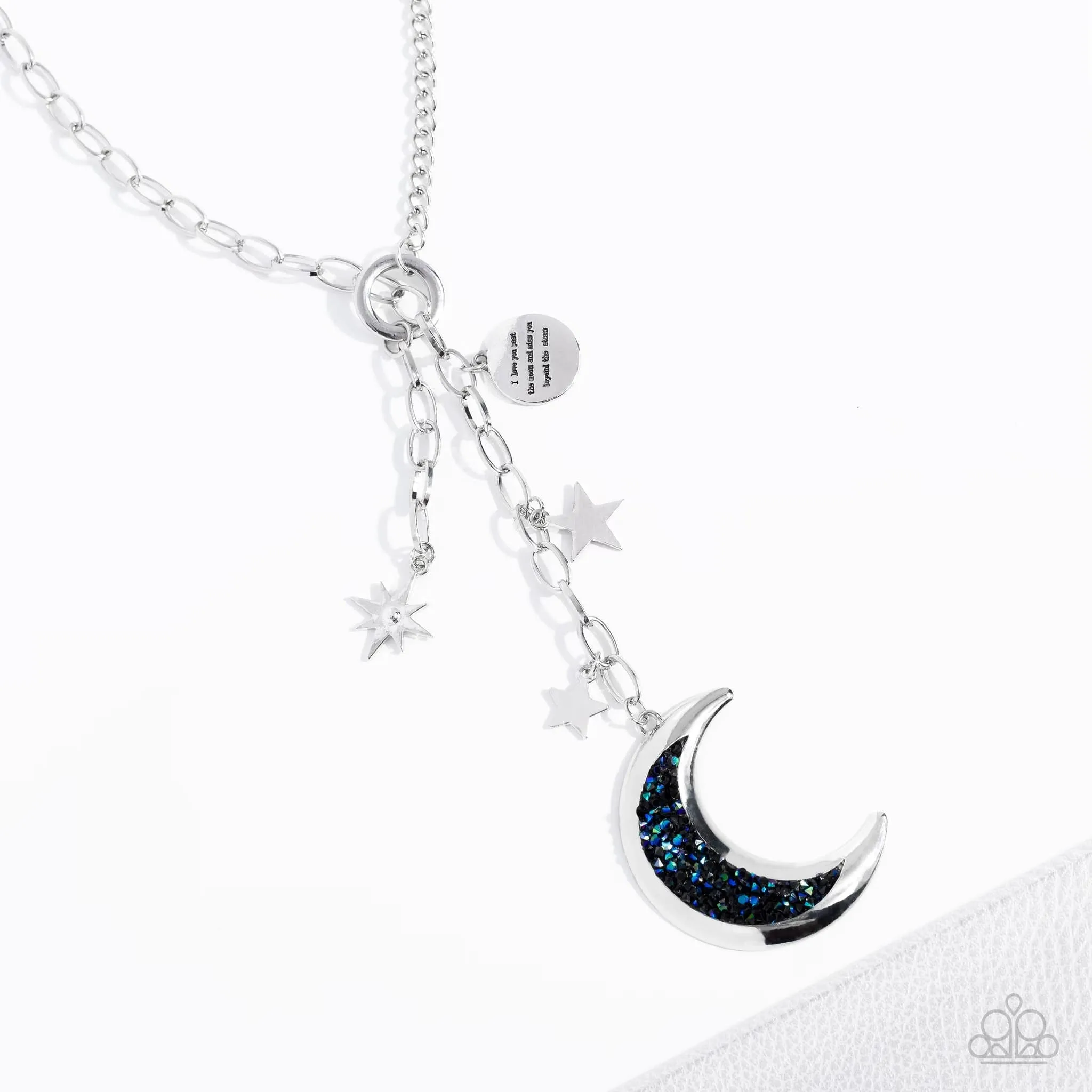 Paparazzi Once In A Blue Moon! Blue Necklace & Earring Set