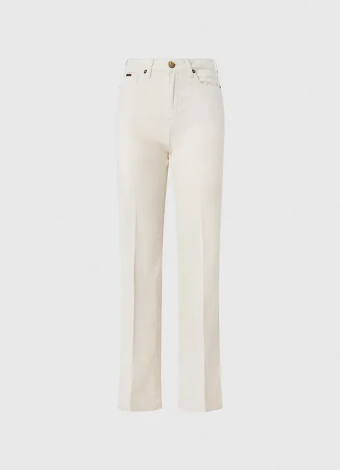 Pepe Jeans Women's flared corduroy trousers Willa Cord PL2115850 804 ivory 