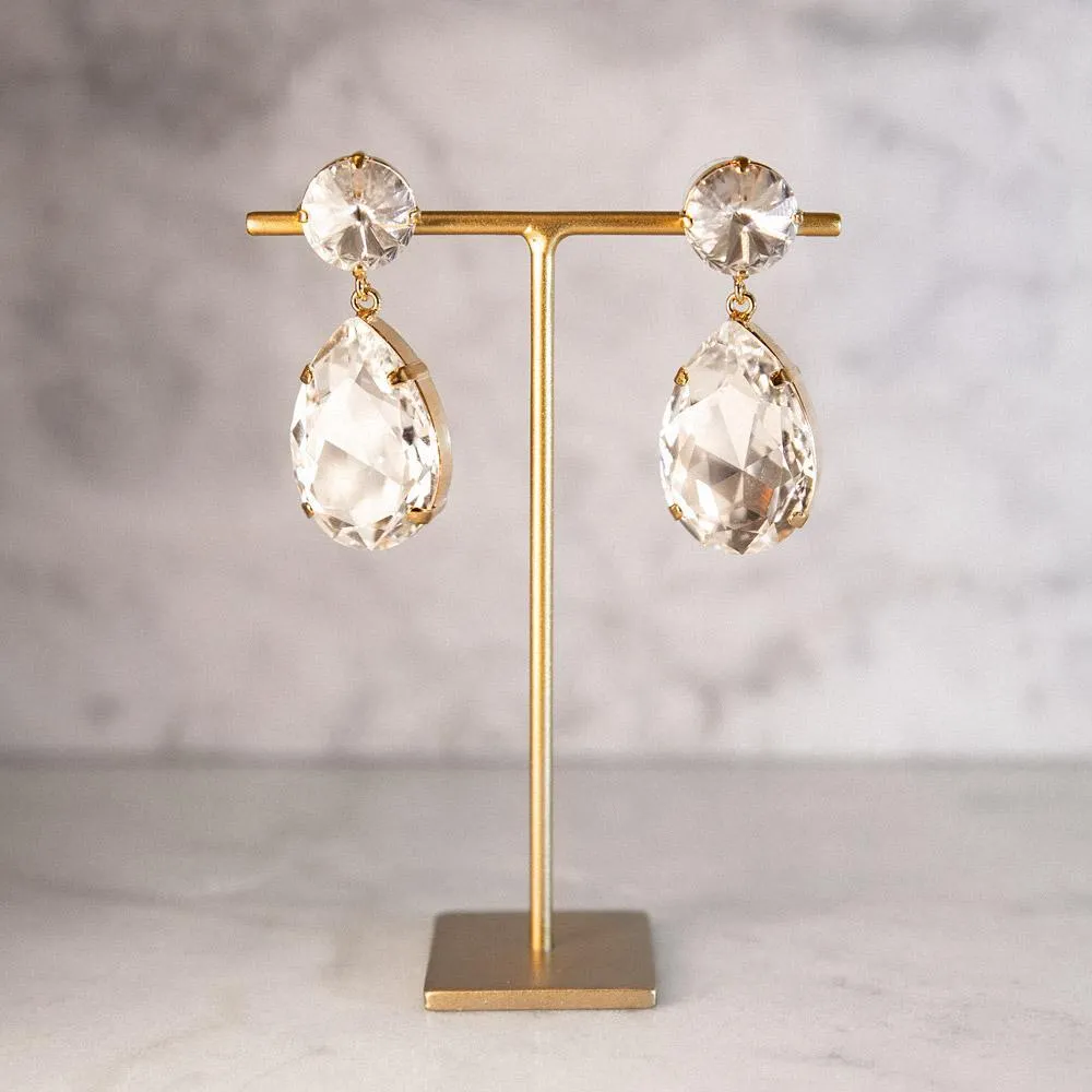 Perfect Drop Earrings / Crystal