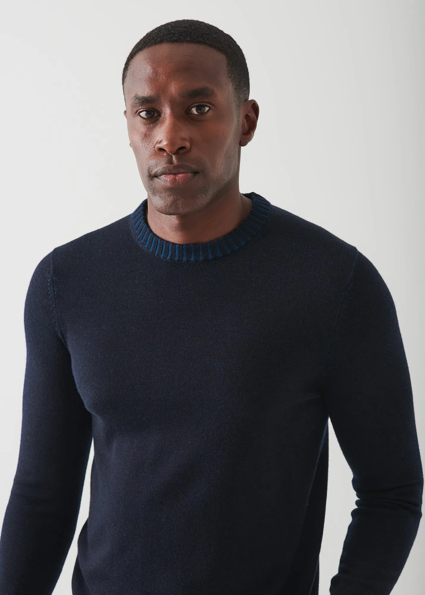 PLAITED MERINO WOOL CREWNECK