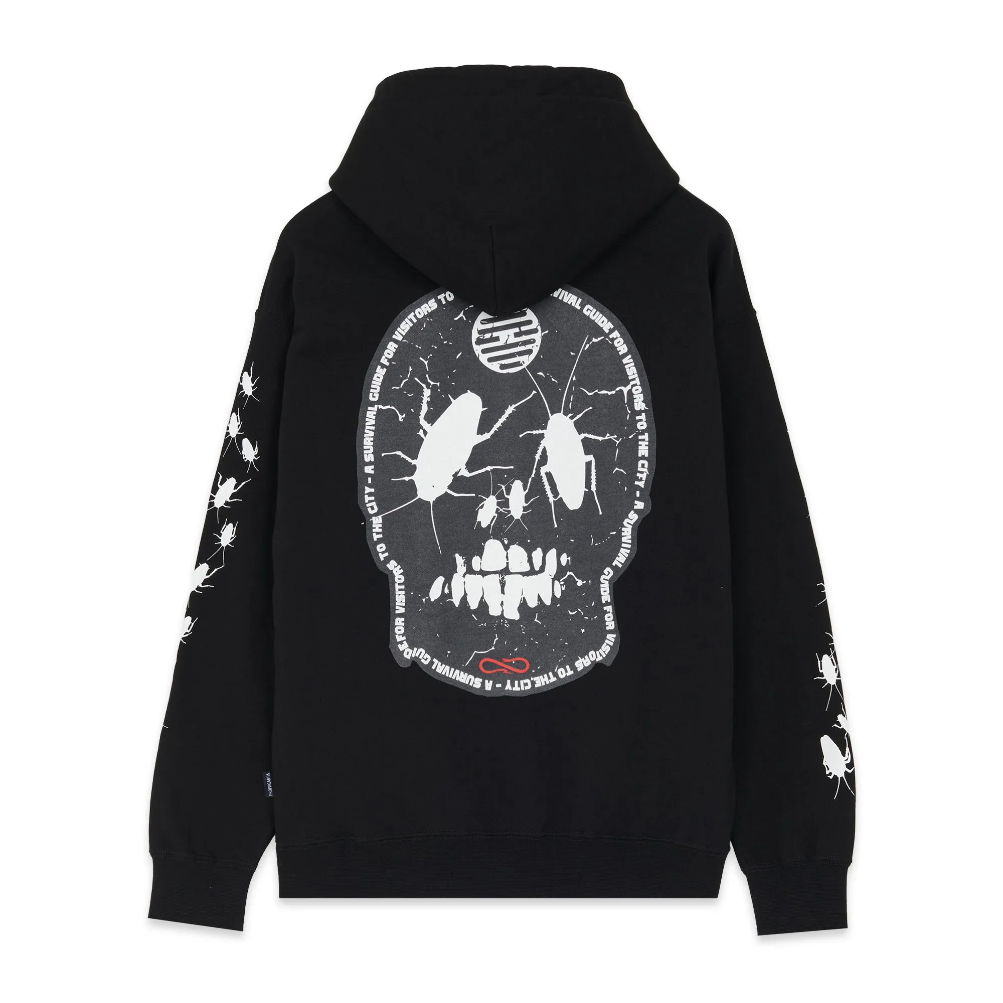 Propaganda Sweatshirt with hood and kangaroo pocket Rank Hoodie 22FWPRFE718-01 black