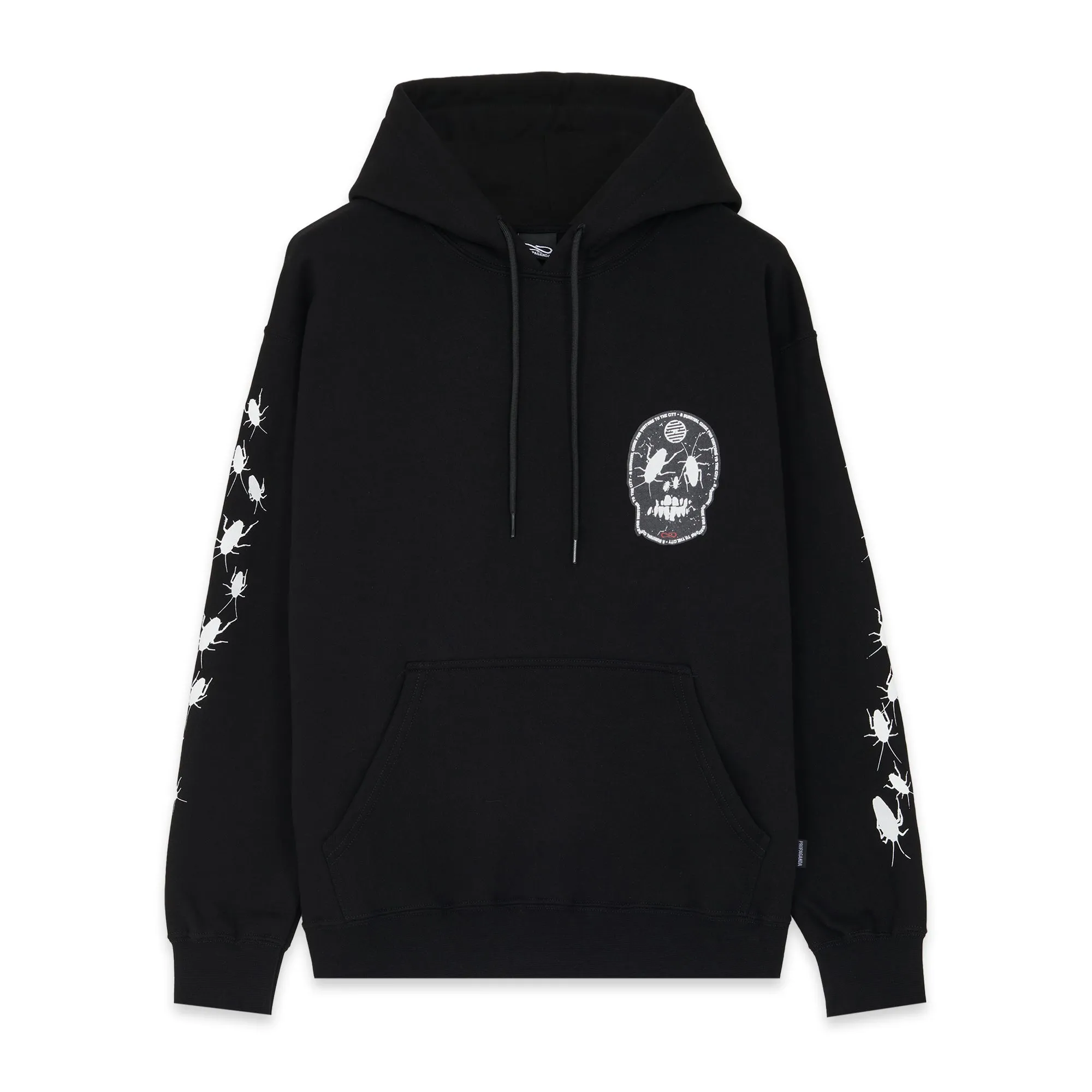 Propaganda Sweatshirt with hood and kangaroo pocket Rank Hoodie 22FWPRFE718-01 black