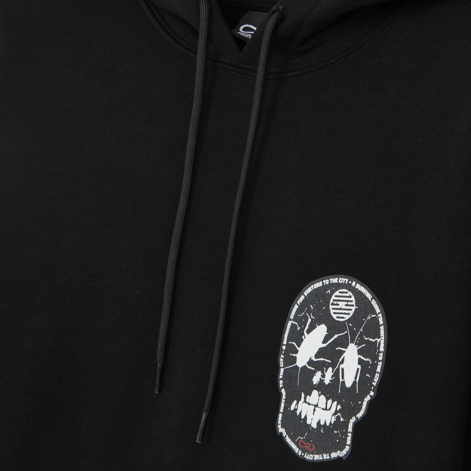 Propaganda Sweatshirt with hood and kangaroo pocket Rank Hoodie 22FWPRFE718-01 black