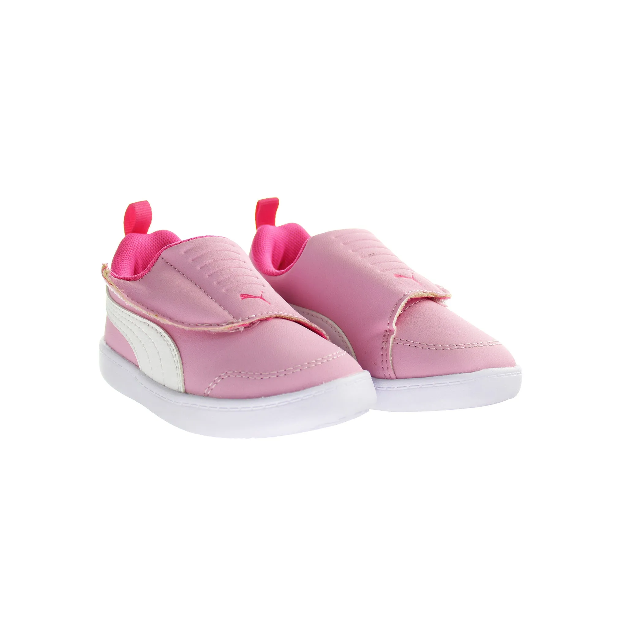 Puma Courtflex v2 Padded V Kids Pink Trainers