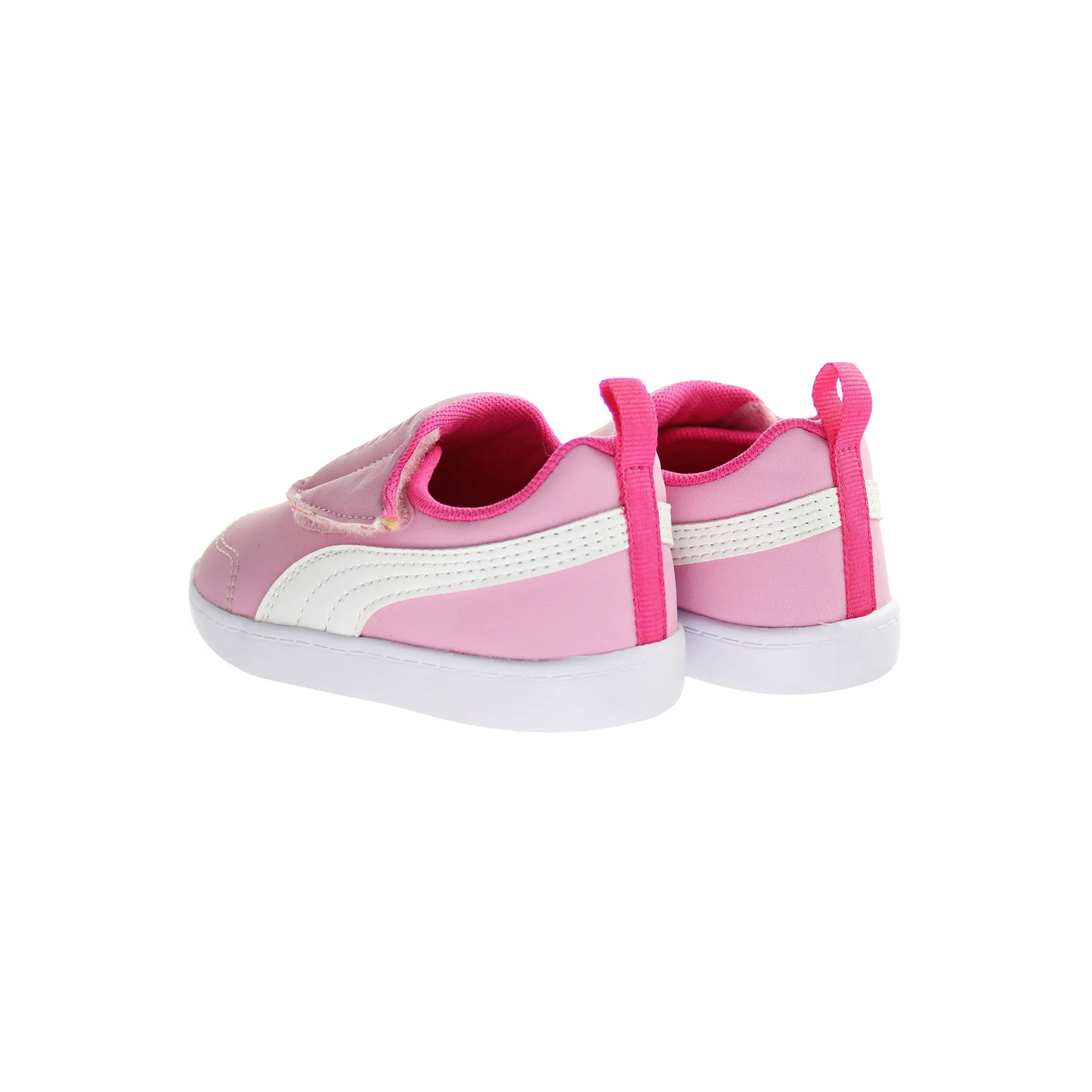 Puma Courtflex v2 Padded V Kids Pink Trainers