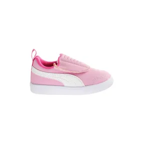 Puma Courtflex v2 Padded V Kids Pink Trainers