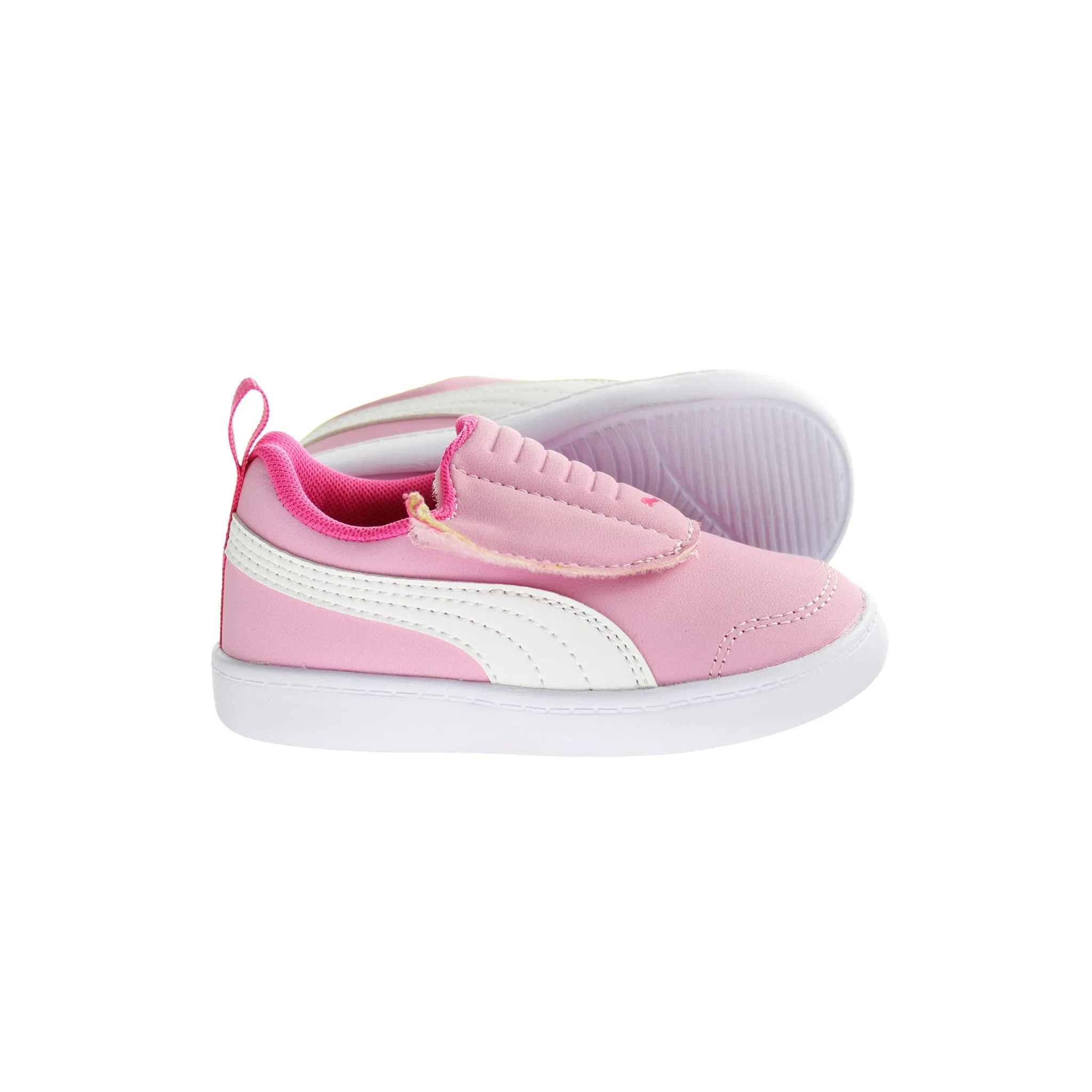 Puma Courtflex v2 Padded V Kids Pink Trainers