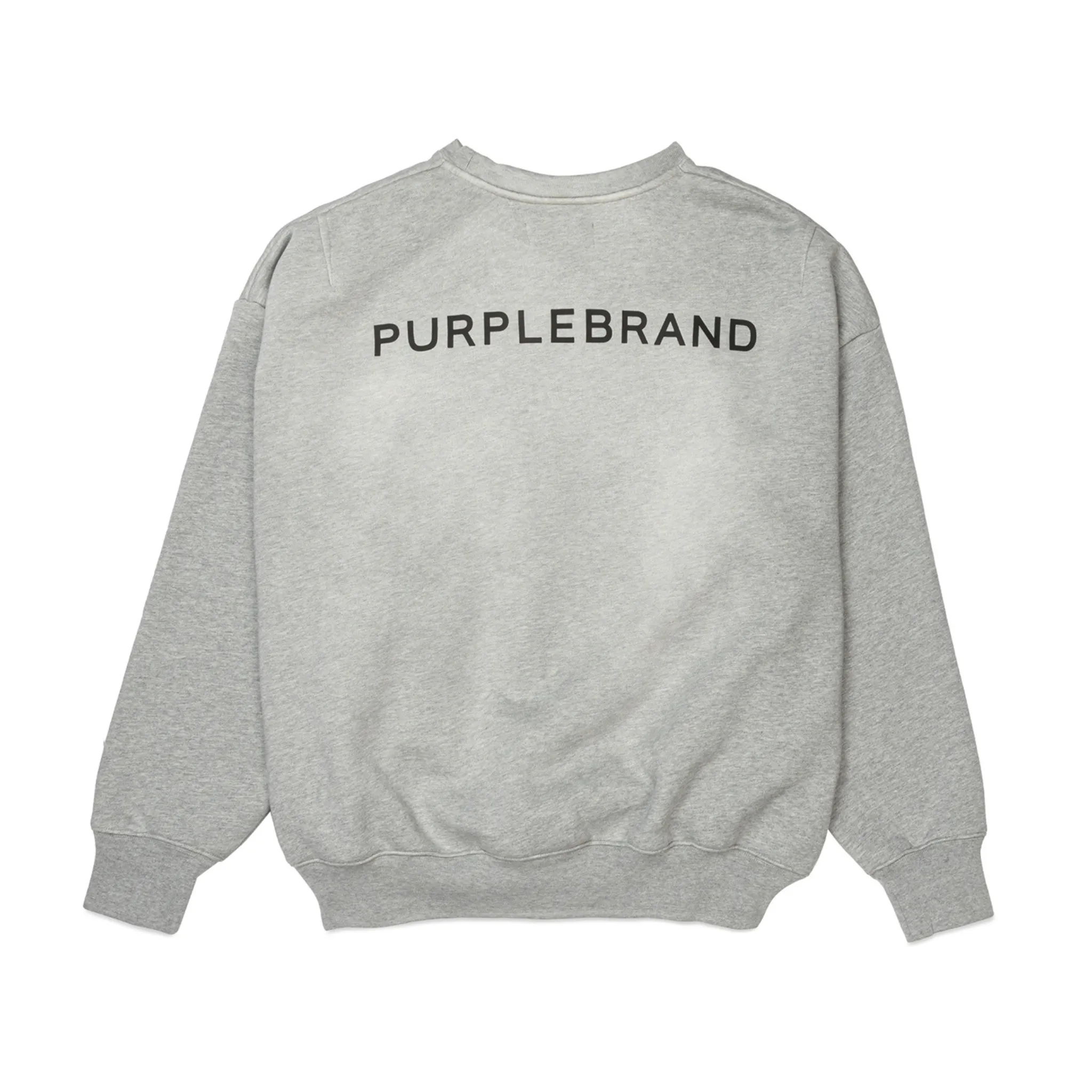 Purple Brand HWT Fleece Crewneck (Grey) - P402-HHGW124