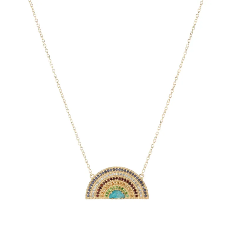 Rainbow Pavé  Necklace