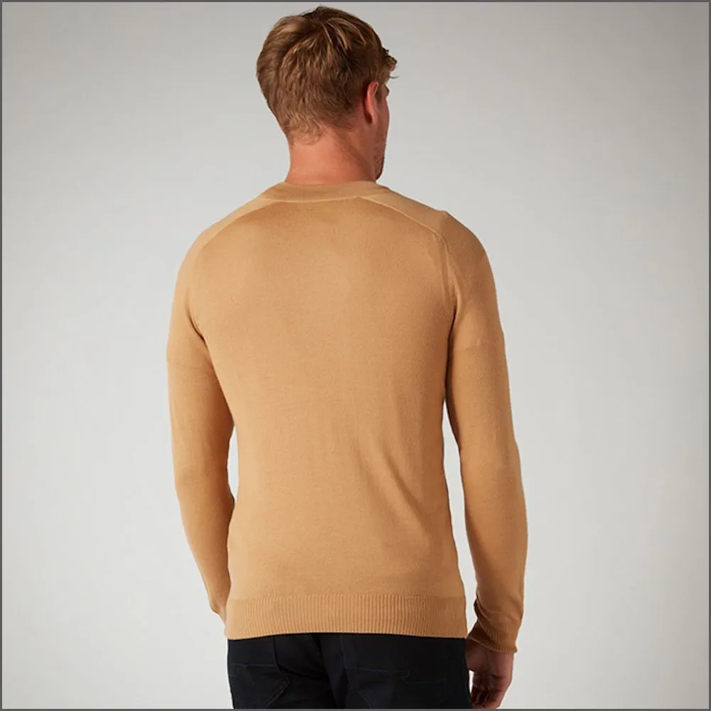 Remus Uomo Camel Slim Fit Merino Wool-Blend Sweater>>