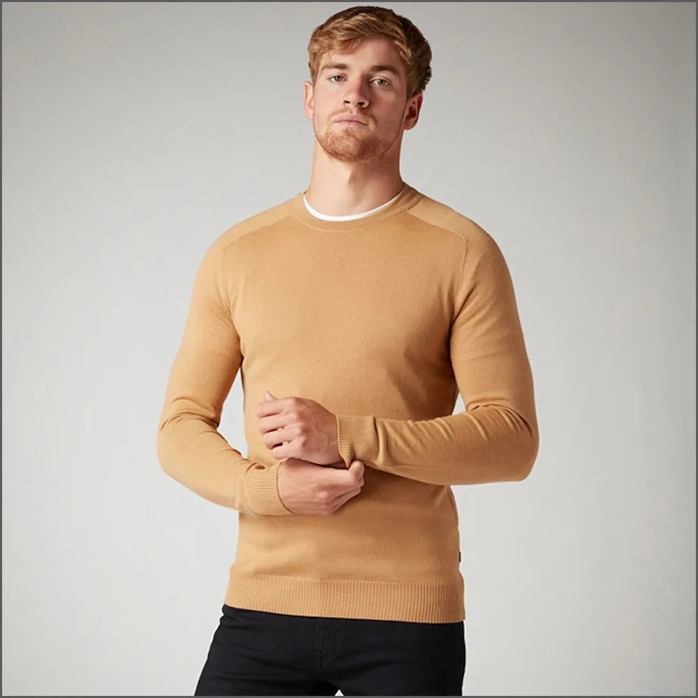 Remus Uomo Camel Slim Fit Merino Wool-Blend Sweater>>