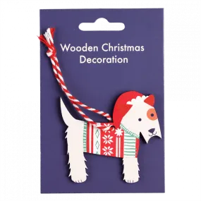 Rex of London Scottie Dog Wooden Decoration