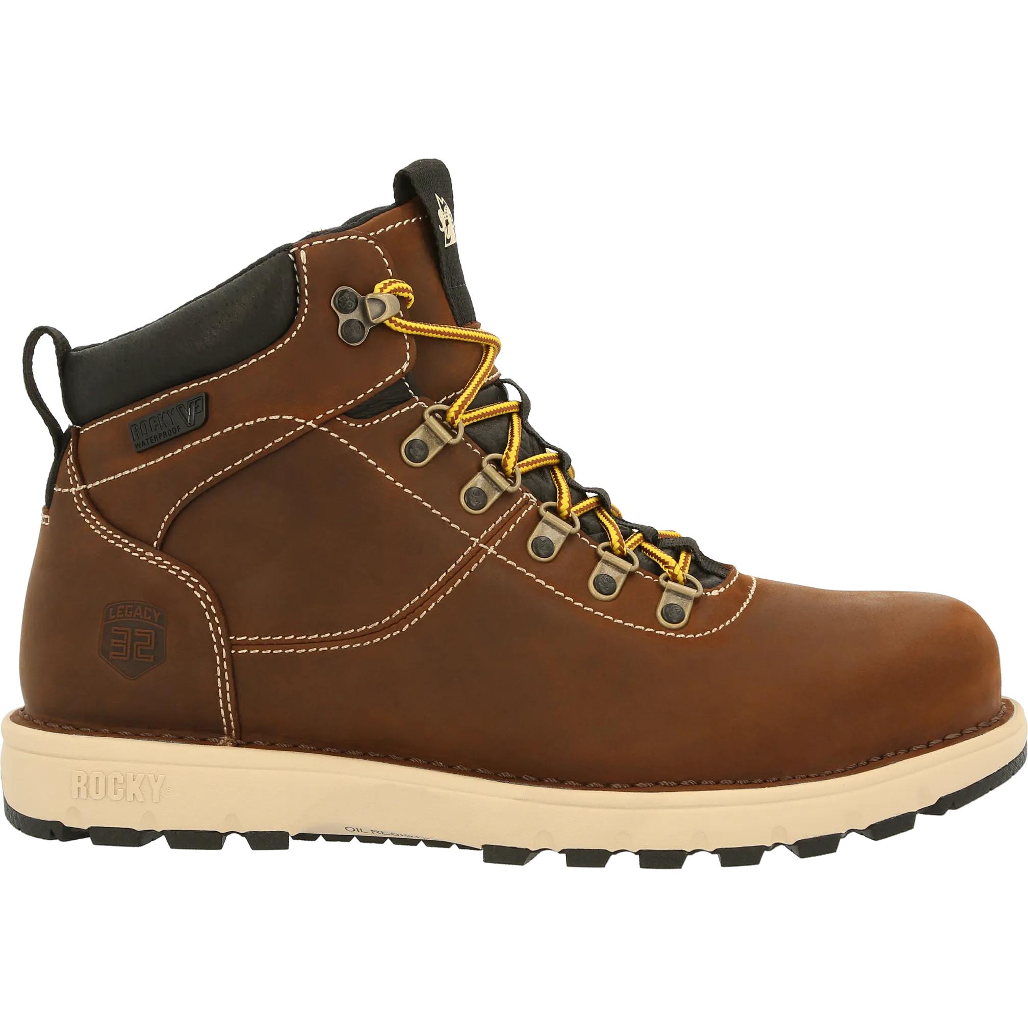 Rocky Men's Legacy 32 Composite Toe WP Work Boot - Brown - RKK0331