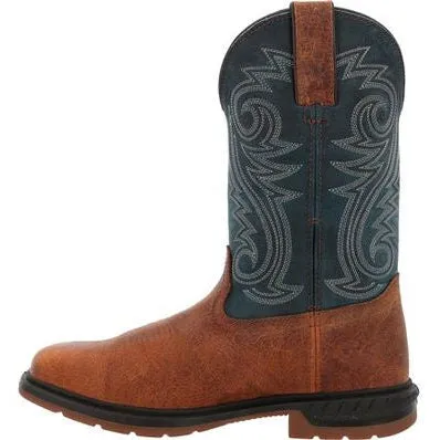 Rocky Men's Worksmart 11 WP Western Work Boot -Brown- RKW0429