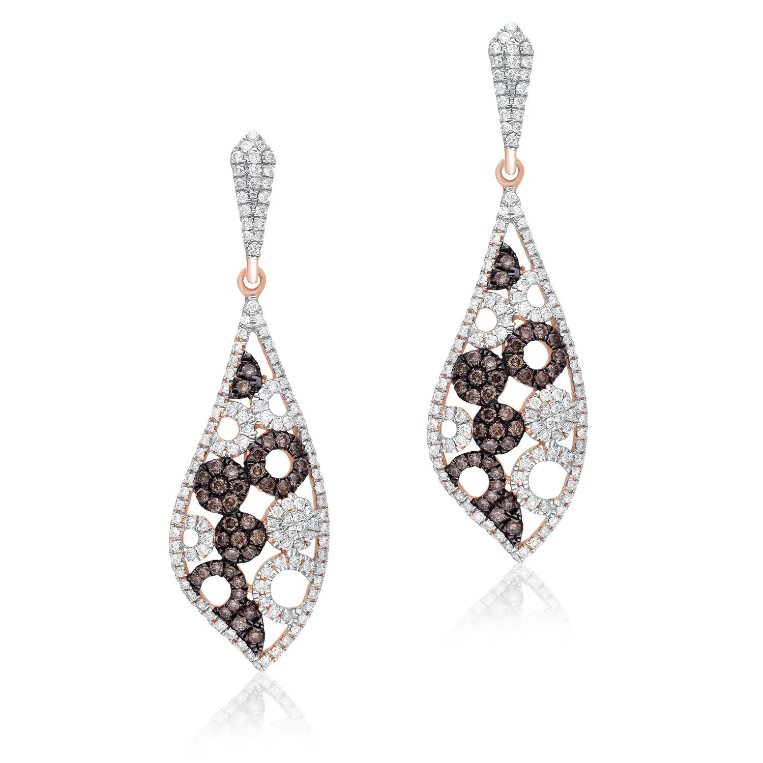 Rose Gold Coco & White Diamond Eternal Earrings