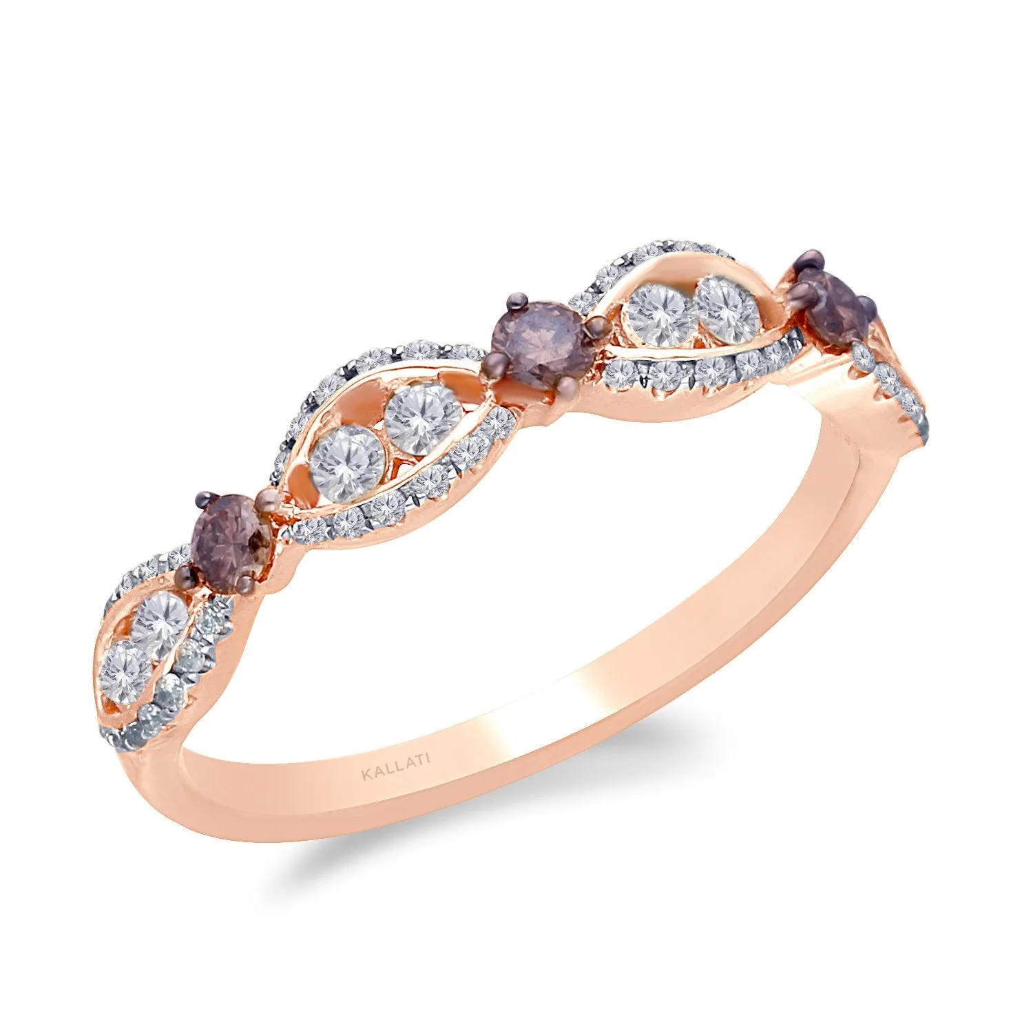 Rose Gold Coco & White Diamond Eternal Ring