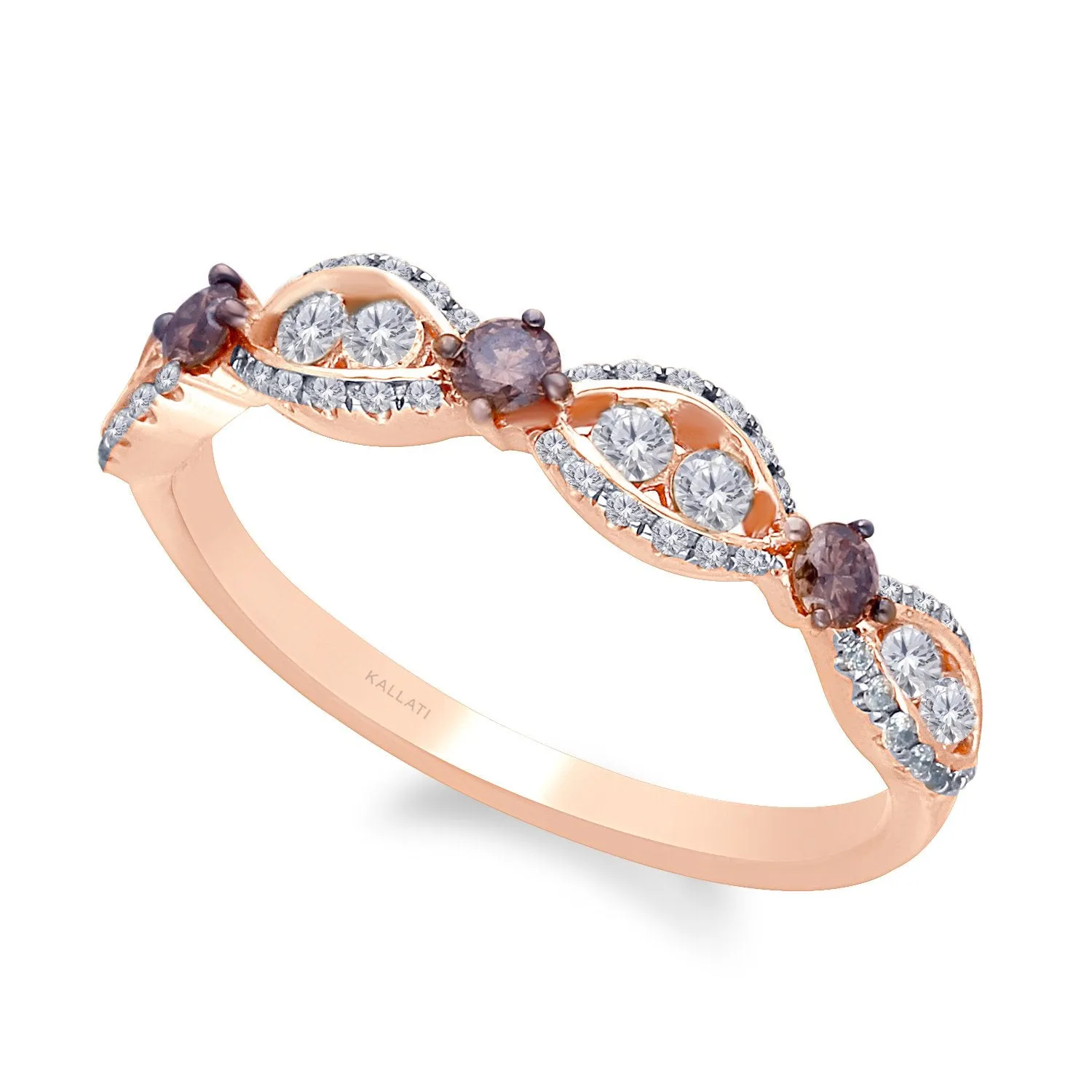 Rose Gold Coco & White Diamond Eternal Ring