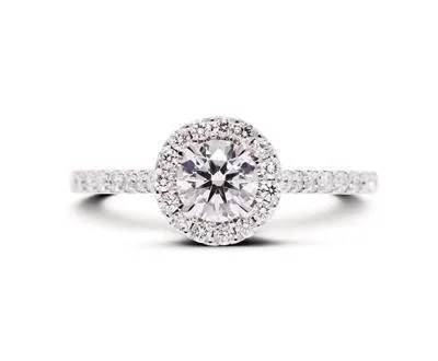 Round brilliant cut diamond ring