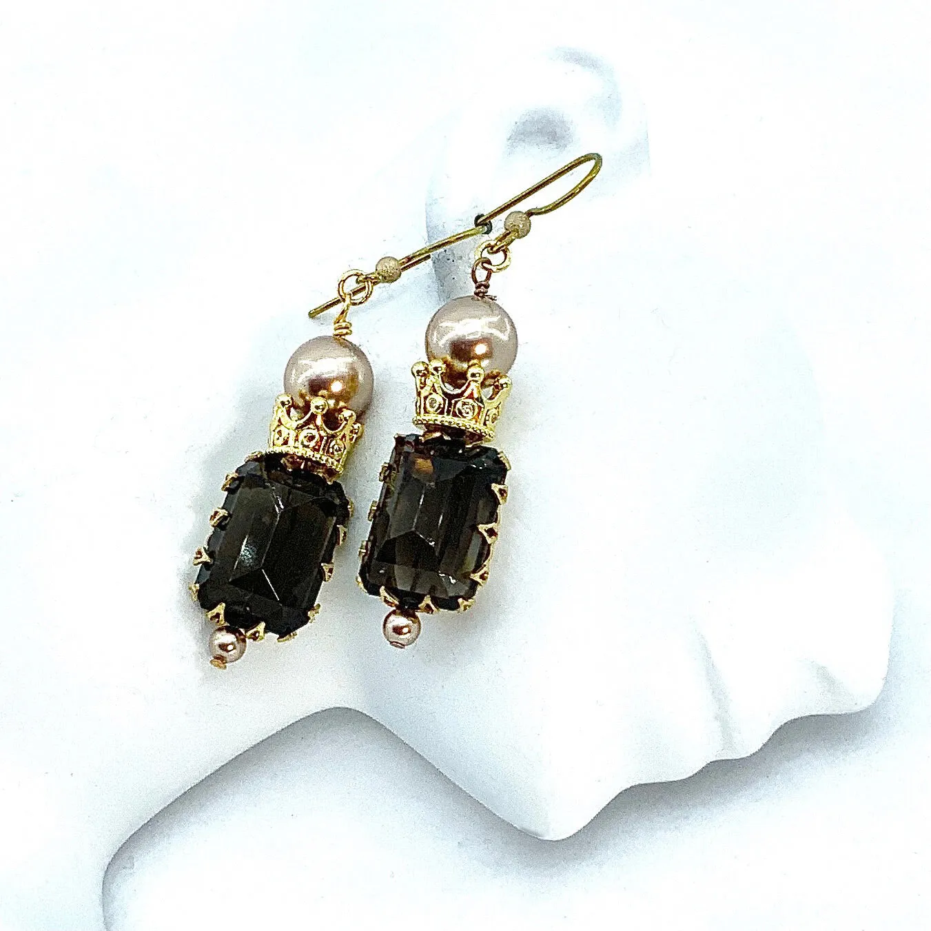 ROYAL TOPAZ STATEMENT EARRINGS