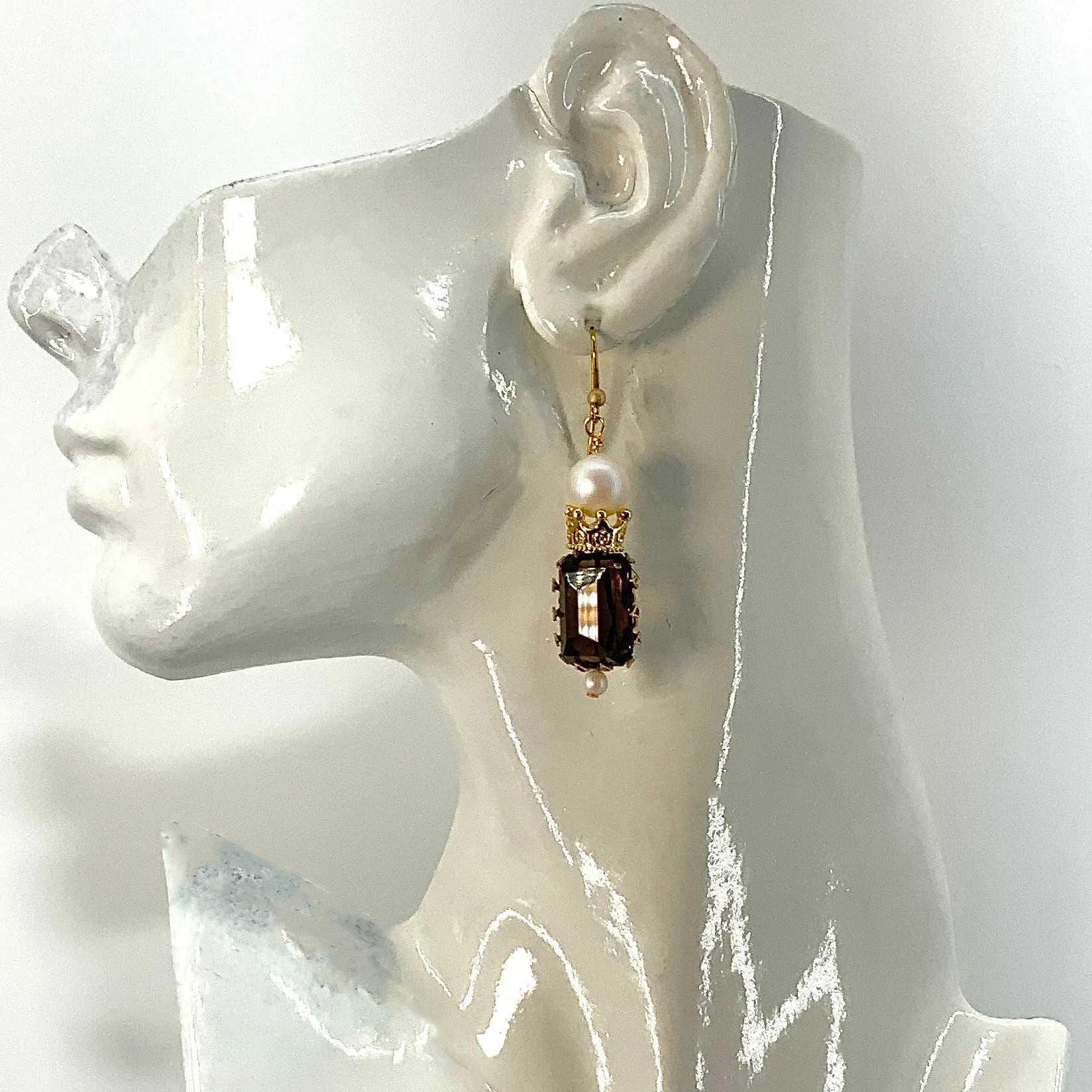 ROYAL TOPAZ STATEMENT EARRINGS