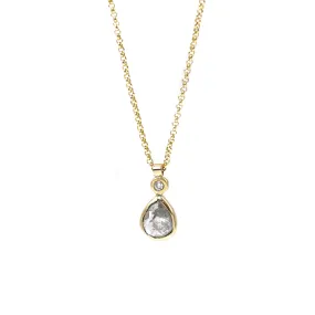 Salt n Pepa Teardrop Diamond Necklace