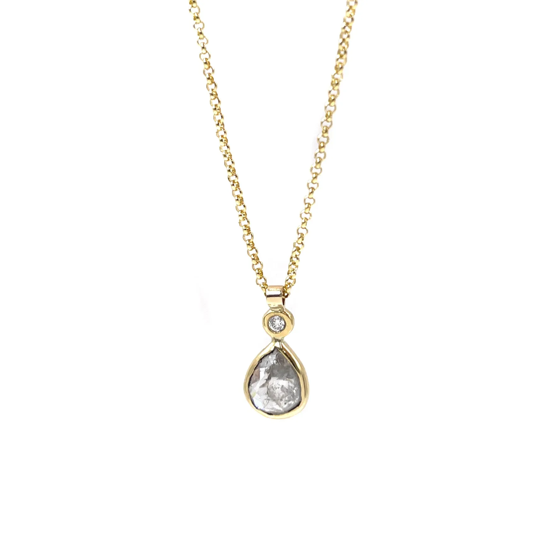 Salt n Pepa Teardrop Diamond Necklace