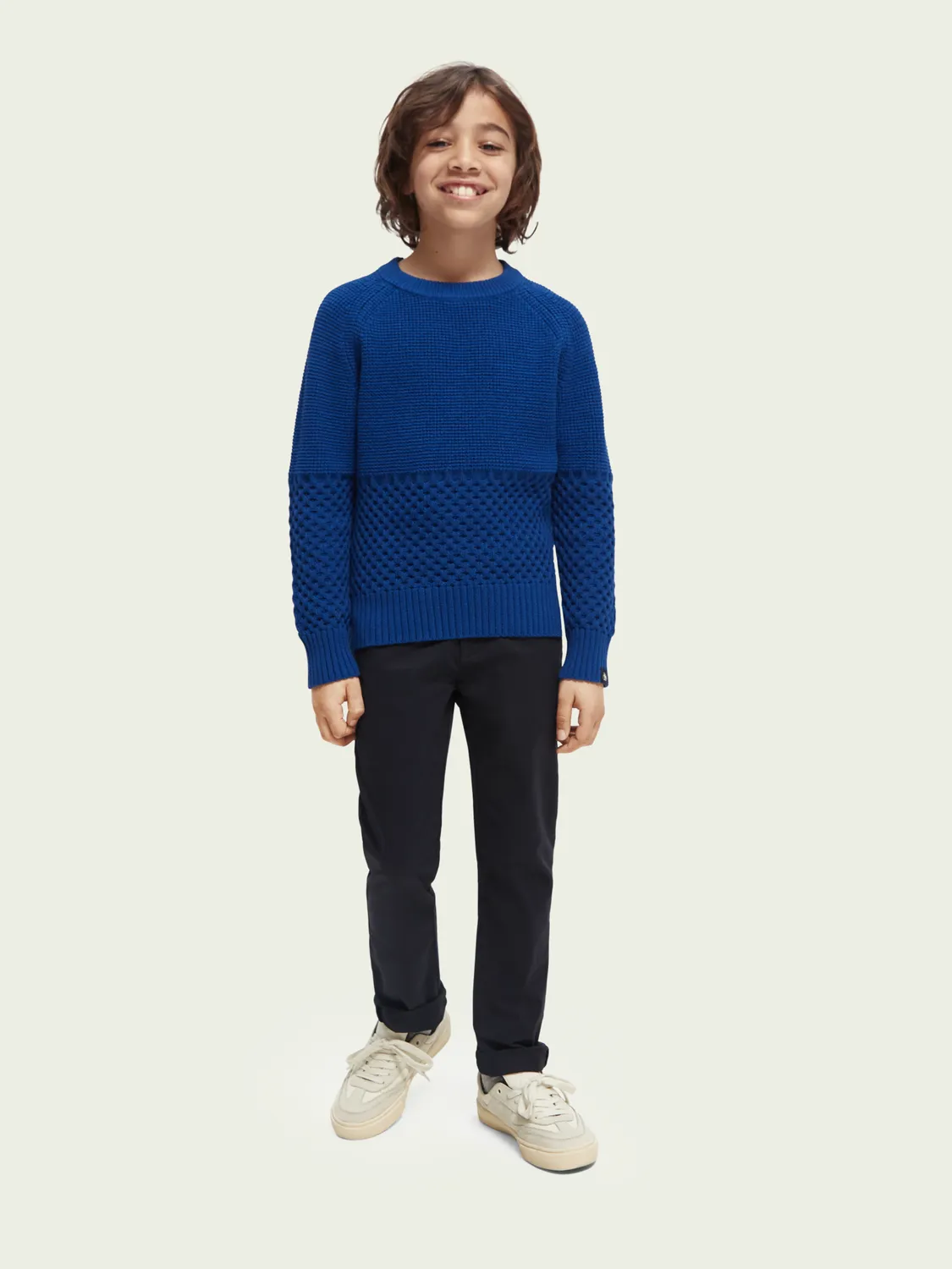 Scotch & Soda Boys Cable Knit Pullover _Blue 167733-4869