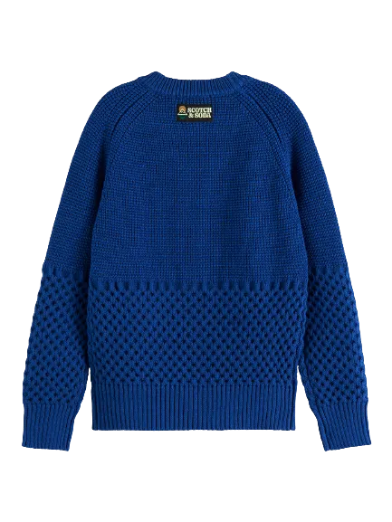 Scotch & Soda Boys Cable Knit Pullover _Blue 167733-4869