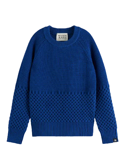 Scotch & Soda Boys Cable Knit Pullover _Blue 167733-4869