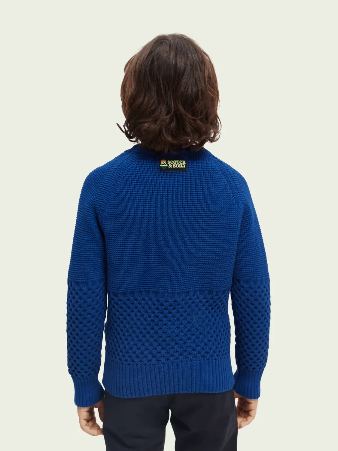 Scotch & Soda Boys Cable Knit Pullover _Blue 167733-4869