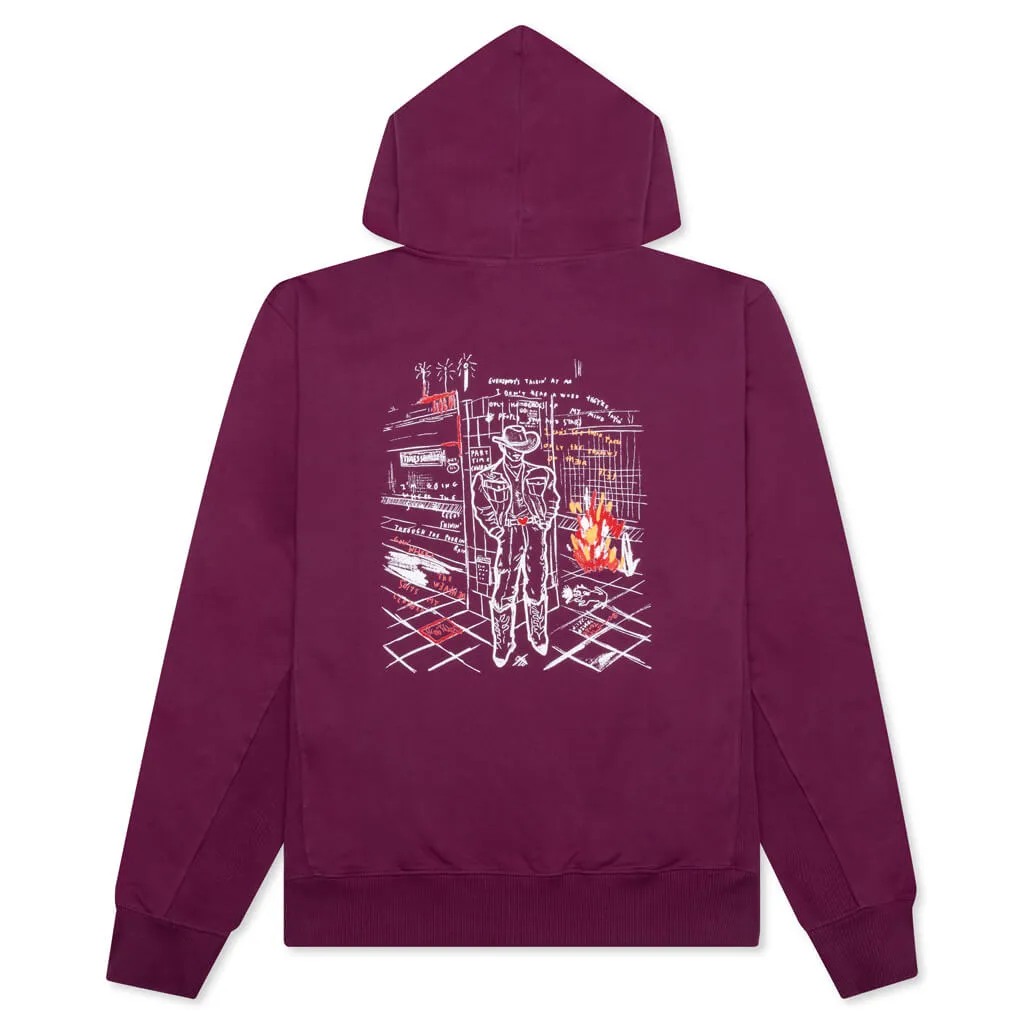 Scribble Logo Hoodie - Raspberry