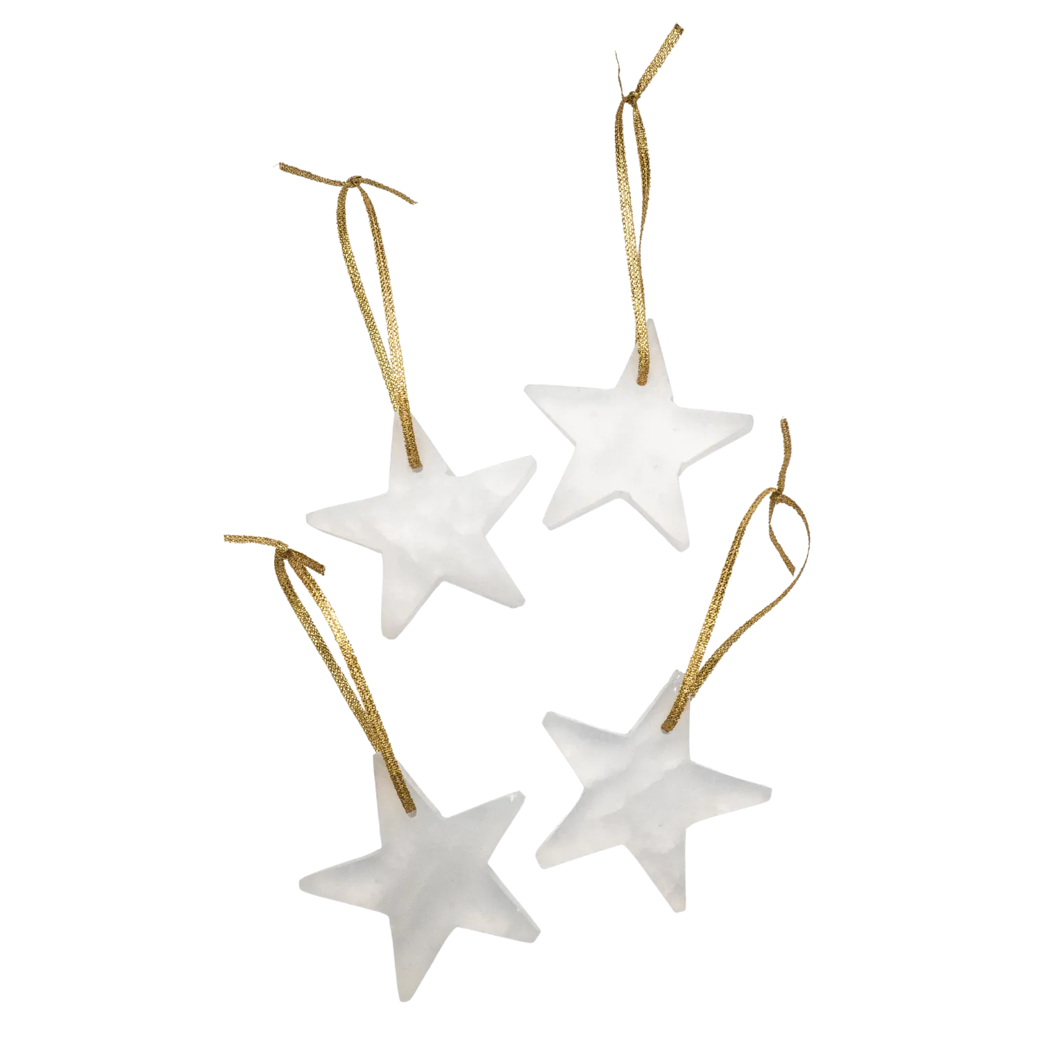 Selenite Star Ornament Set