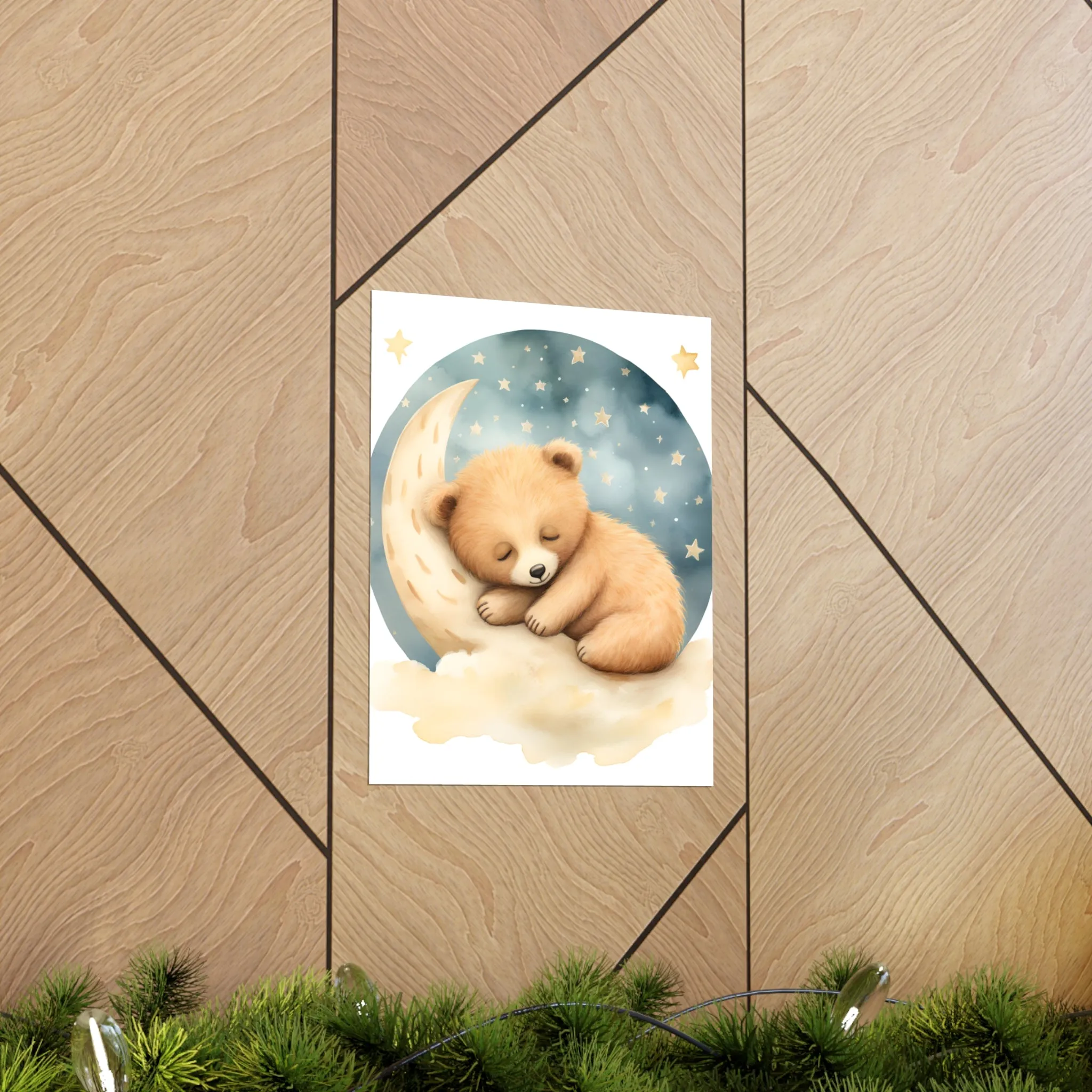 sleeping Bear, Baby Room Wall Art, Nursery Decor, sleeping animals, Animals Nursery Art , Nursery Décor, Teddy Bear Print, Teddy Bear Print,