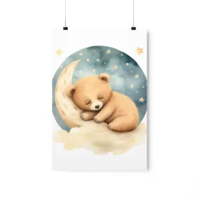 sleeping Bear, Baby Room Wall Art, Nursery Decor, sleeping animals, Animals Nursery Art , Nursery Décor, Teddy Bear Print, Teddy Bear Print,