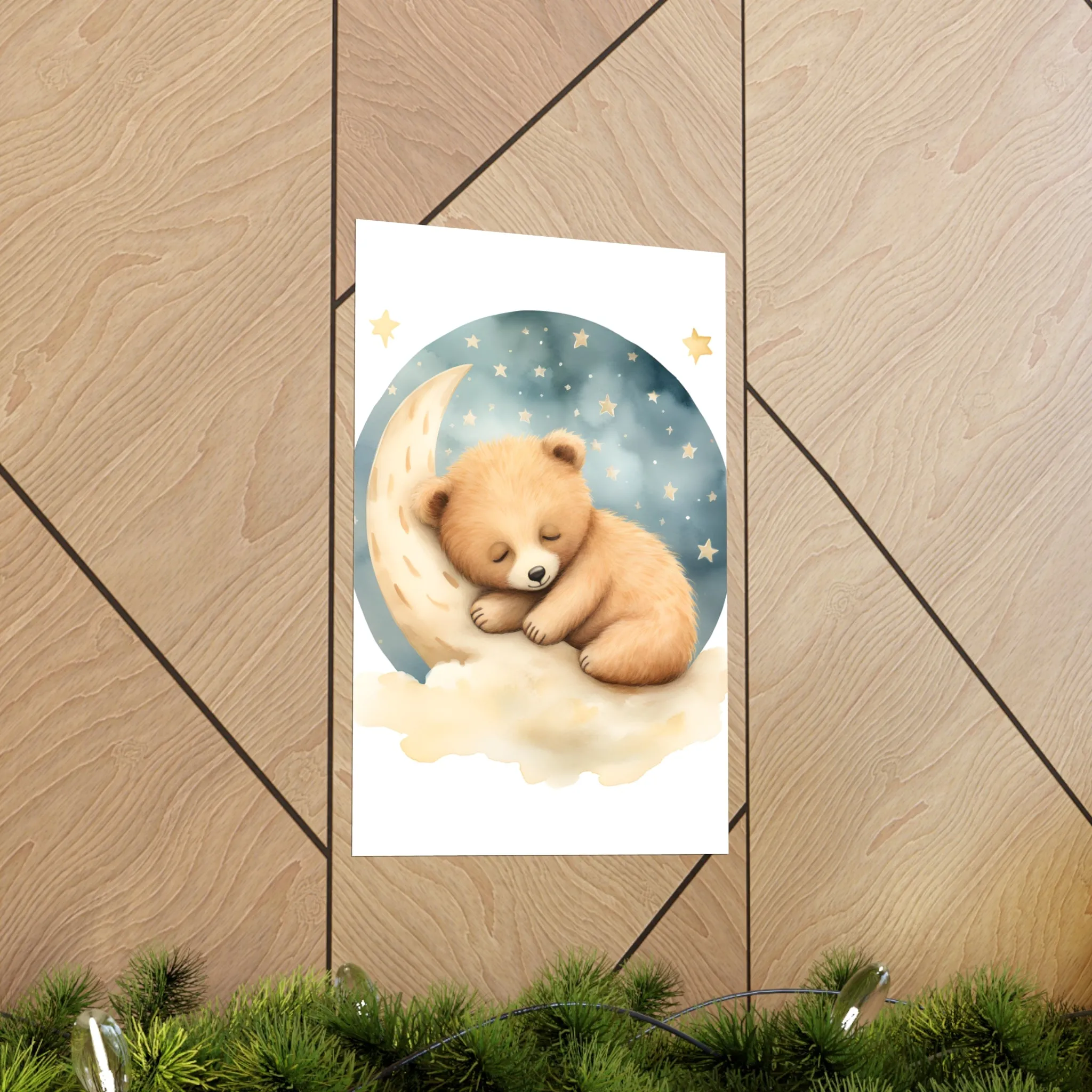 sleeping Bear, Baby Room Wall Art, Nursery Decor, sleeping animals, Animals Nursery Art , Nursery Décor, Teddy Bear Print, Teddy Bear Print,