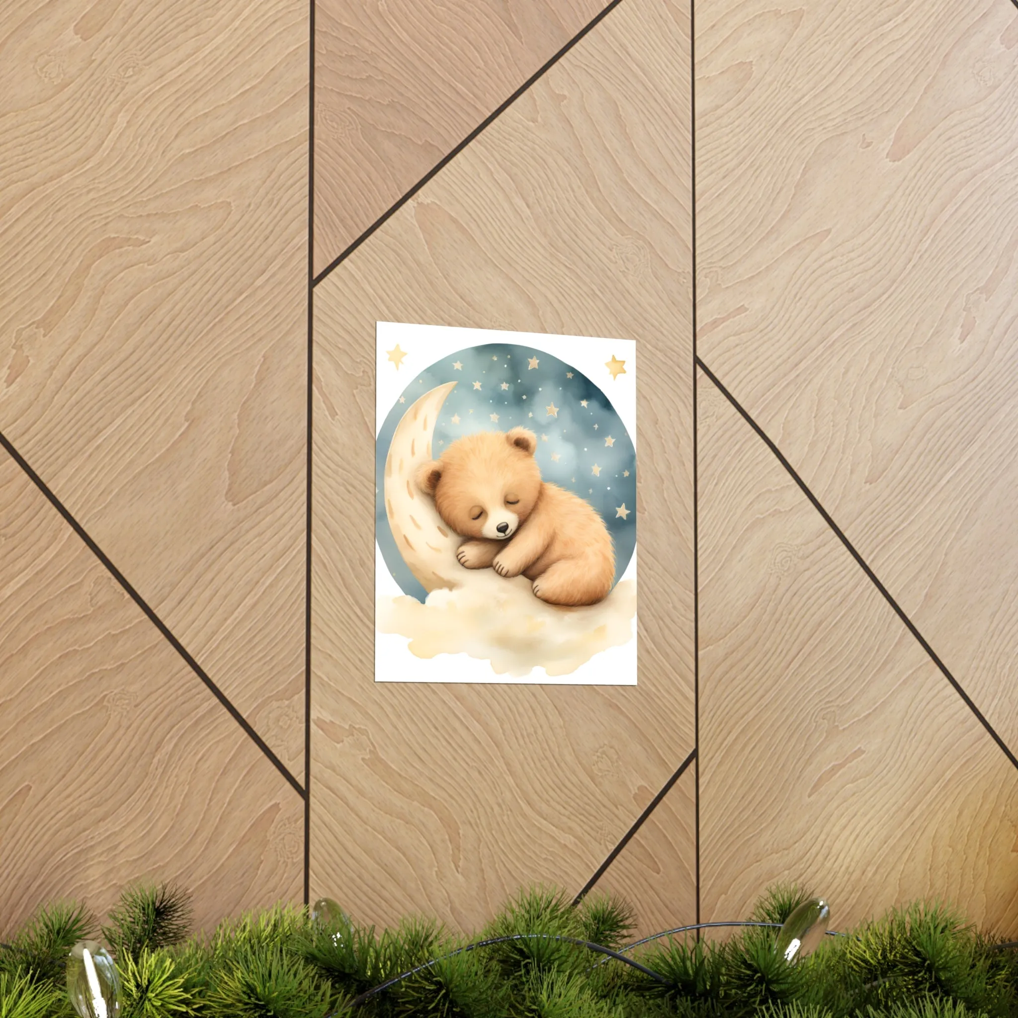 sleeping Bear, Baby Room Wall Art, Nursery Decor, sleeping animals, Animals Nursery Art , Nursery Décor, Teddy Bear Print, Teddy Bear Print,