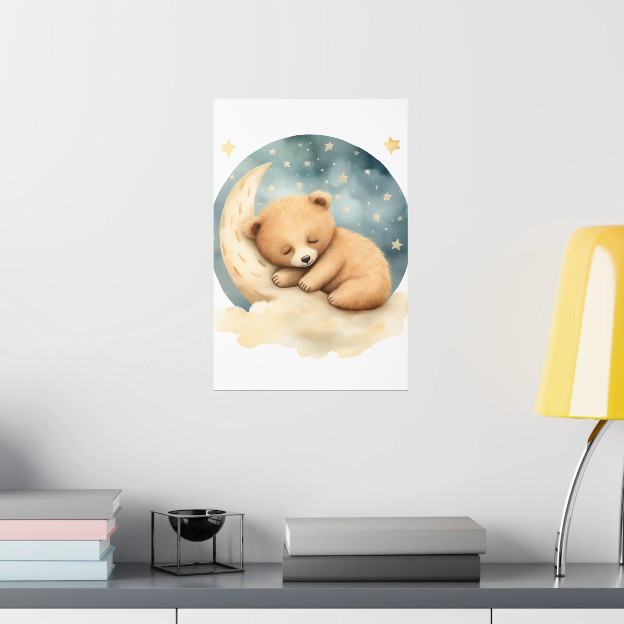 sleeping Bear, Baby Room Wall Art, Nursery Decor, sleeping animals, Animals Nursery Art , Nursery Décor, Teddy Bear Print, Teddy Bear Print,