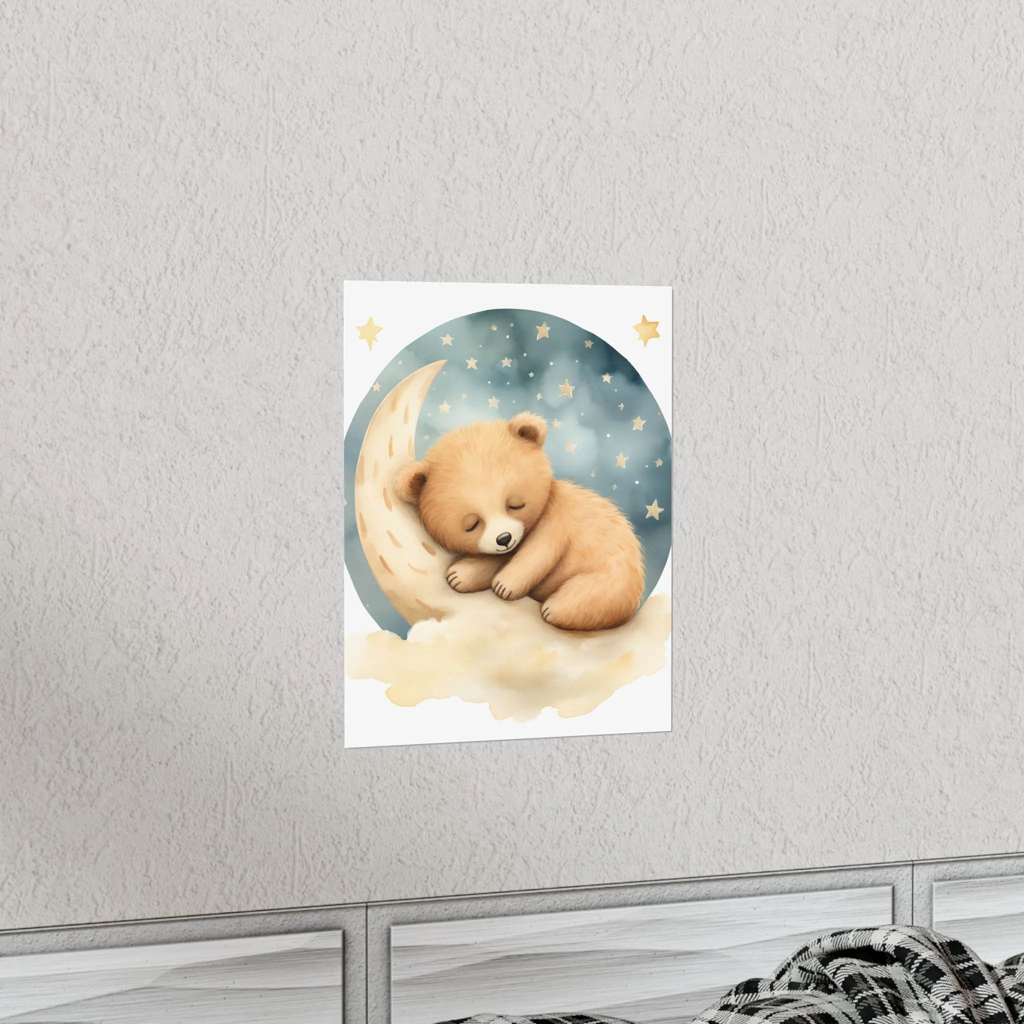 sleeping Bear, Baby Room Wall Art, Nursery Decor, sleeping animals, Animals Nursery Art , Nursery Décor, Teddy Bear Print, Teddy Bear Print,