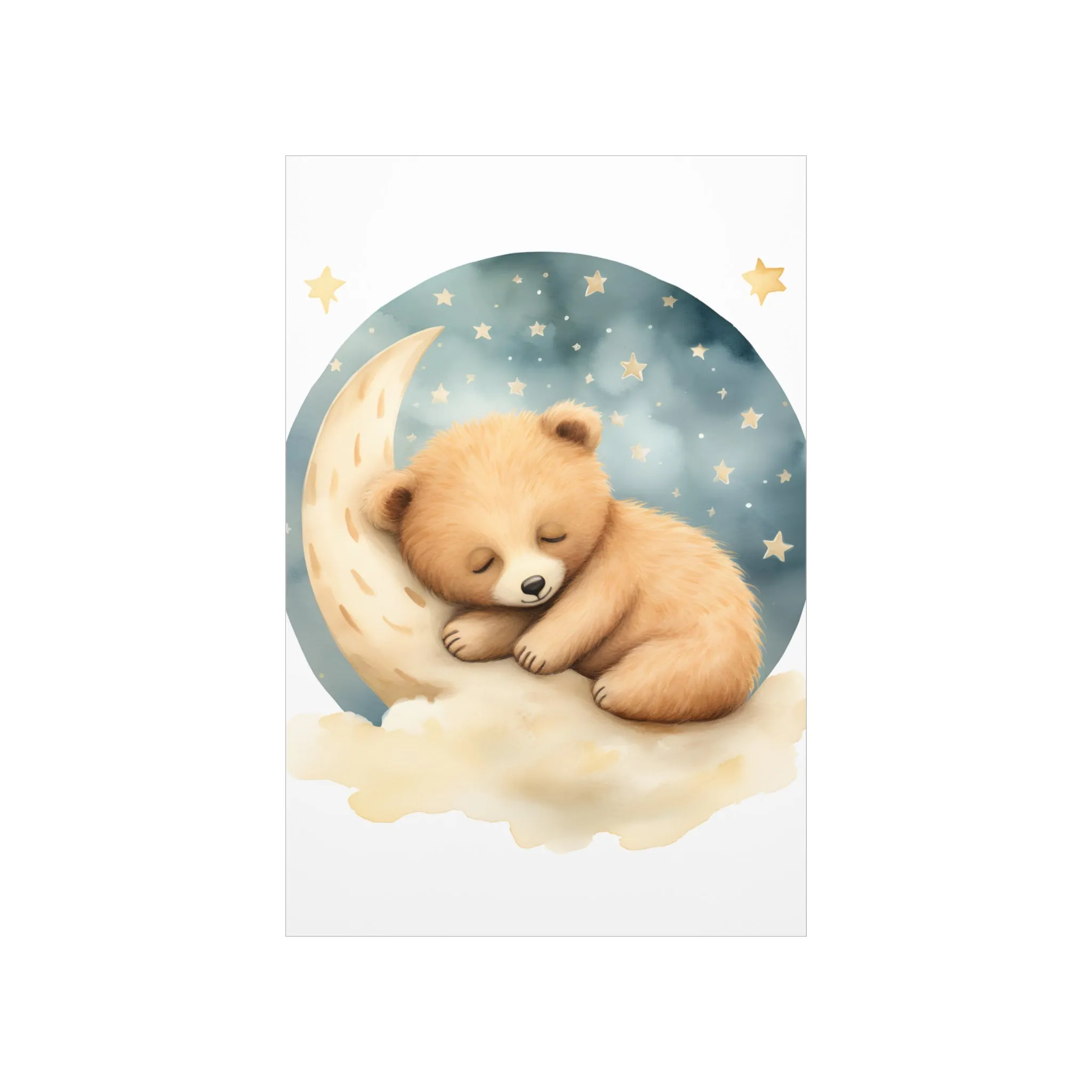 sleeping Bear, Baby Room Wall Art, Nursery Decor, sleeping animals, Animals Nursery Art , Nursery Décor, Teddy Bear Print, Teddy Bear Print,