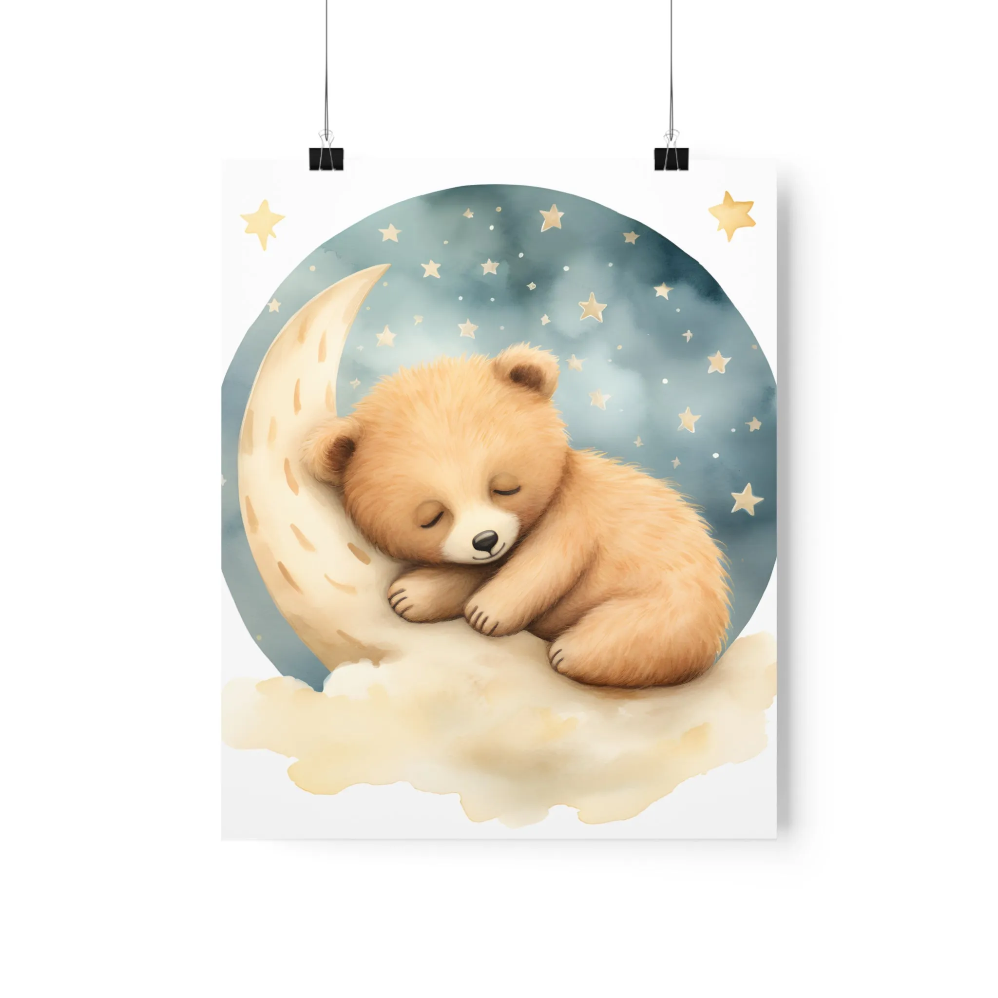 sleeping Bear, Baby Room Wall Art, Nursery Decor, sleeping animals, Animals Nursery Art , Nursery Décor, Teddy Bear Print, Teddy Bear Print,