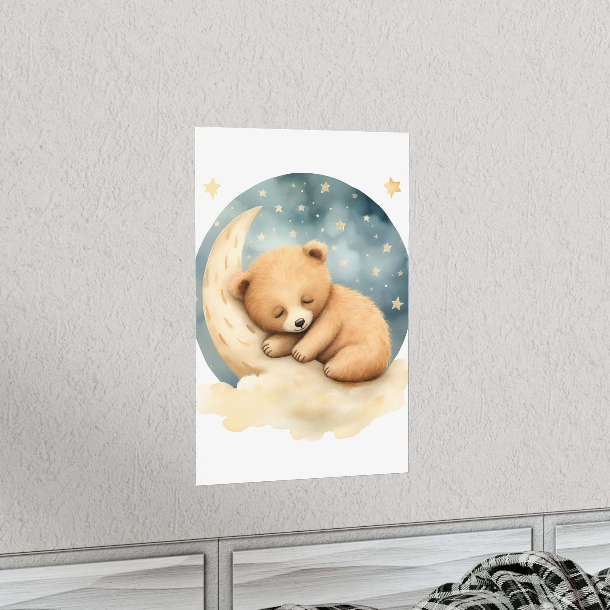 sleeping Bear, Baby Room Wall Art, Nursery Decor, sleeping animals, Animals Nursery Art , Nursery Décor, Teddy Bear Print, Teddy Bear Print,