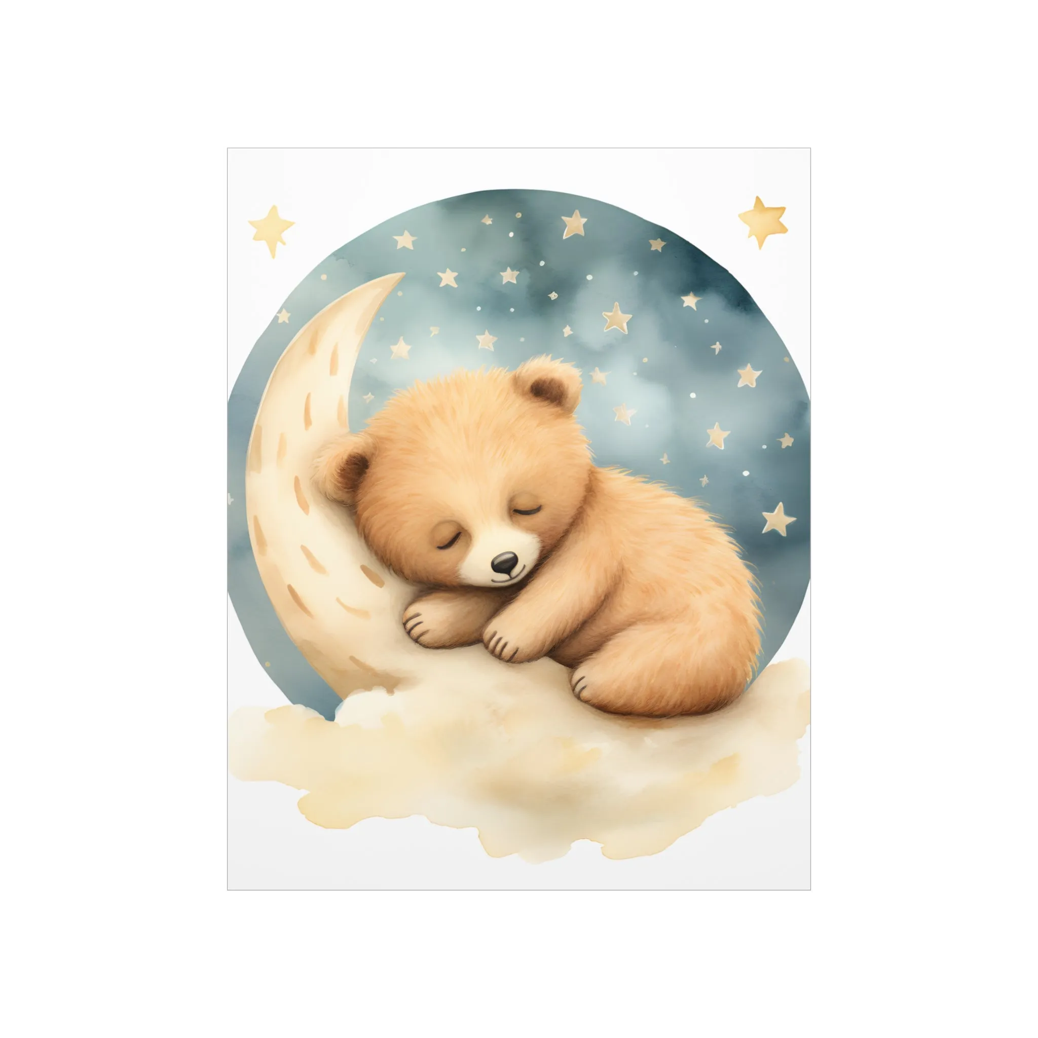 sleeping Bear, Baby Room Wall Art, Nursery Decor, sleeping animals, Animals Nursery Art , Nursery Décor, Teddy Bear Print, Teddy Bear Print,