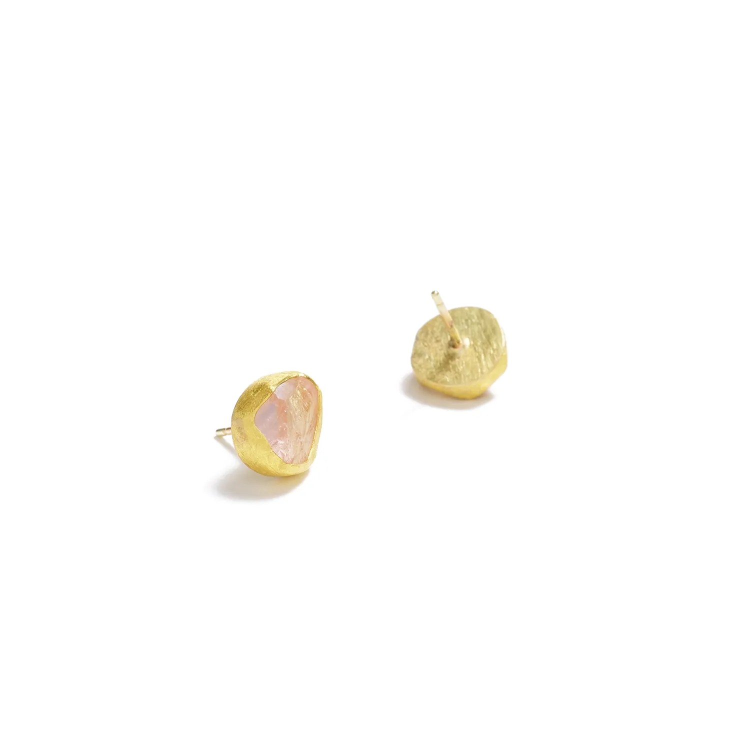 Soft Pink Morganite Stud Earrings