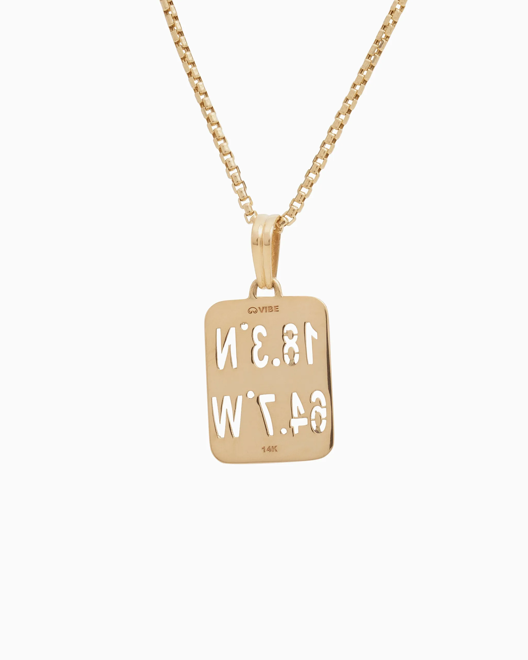 St. John Coordinates Cutout Pendant