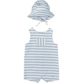 Striped Romper   Sunhat